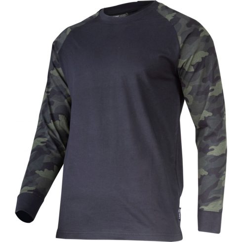 Hosszú ujjú póló. 190g/m2, camo-black, "xl", ce, lahti