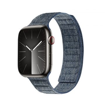   Crong Melange – Mágneses szíj Apple Watchhoz 42/44/45/49 mm (kék melange)