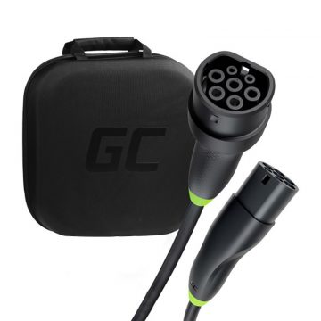   Green Cell - GC Snap Cable Type 2 elektromos járművek töltéséhez 22 kW 7 m Tesla Model 3 / S / X / Y, Kia EV6, Hyundai IONIQ 5, BMW i3, Ford Mach-E