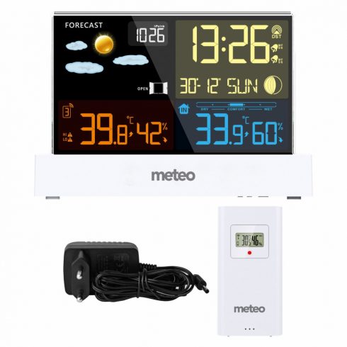 METEO SP110B meteorológiai állomás DCF-vel, fehér