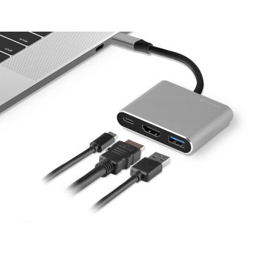 ADAPTER TRACER A-1, USB-C, HDMI 4K, USB 3.0, PDW 100W