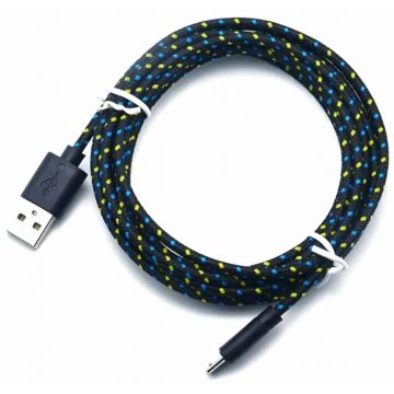 KK21E Micro USB-USB kábel, 3m fonott