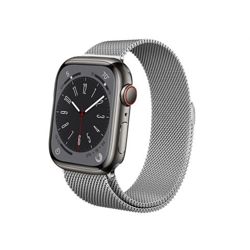 Crong Milano Steel Apple Watchhoz 42/44/45mm (ezüst)