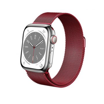 Crong Milano Steel Apple Watchhoz 38/40/41mm (bíborvörös)