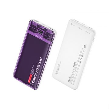   WEKOME WP-353 Vanguard Series - Power bank 10000 mAh PD 20W + QC 22,5W (lila / átlátszó)