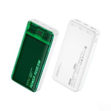   WEKOME WP-351 Vanguard Series - Power bank 20000 mAh PD 20W + QC 22,5W (zöld / átlátszó)