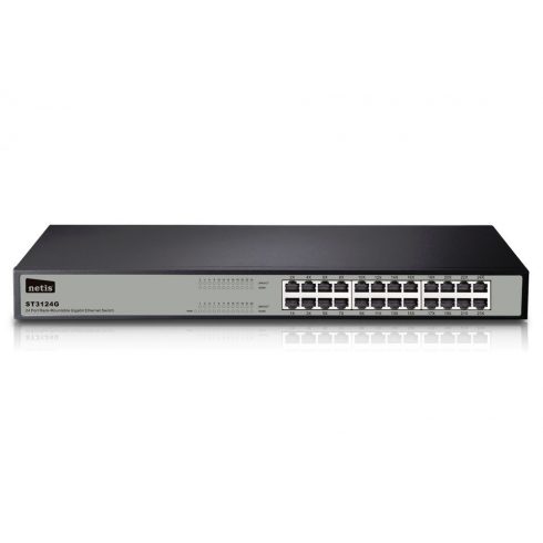 STONET by NETIS ST3124GS GBit switch / 24x 10/100/1000Mbps / 24 portos rack fém