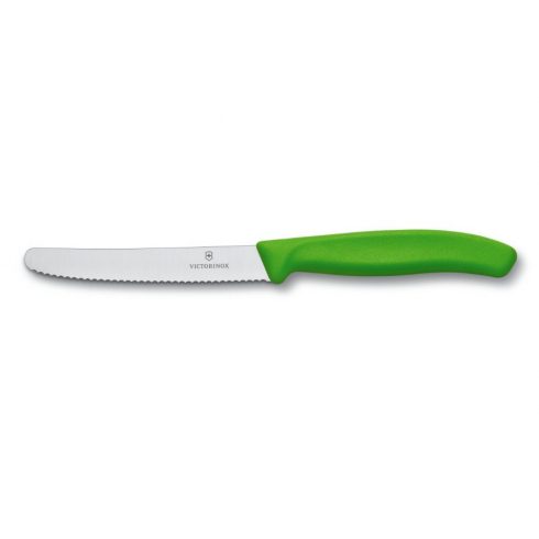 Fogazott használati kés 11cm Victorinox zöld.