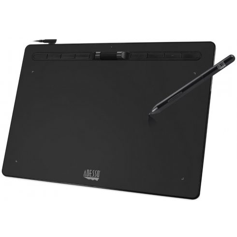 Adesso CYBERTABLET K12/ grafikus tábla 12" x 7"/ 8192 nyomásszint/ 8 programozható gomb/ görgő/ USB-