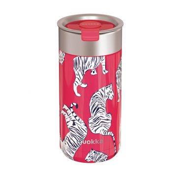   Quokka Boost Coffee Tumbler - Rozsdamentes acél termikus bögre főzéssel 400 ml (Tigers)