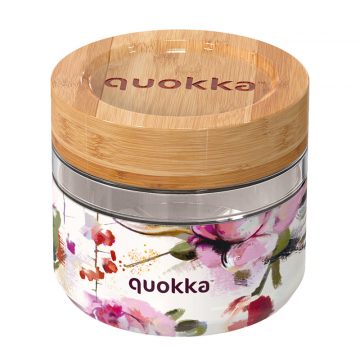   Quokka Deli Food Jar - Üveg ételtartó / ebédlődoboz 500 ml (Dark Flowers)