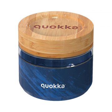   Quokka Deli Food Jar - Üveg ételtartó / ebédlődoboz 500 ml (fa gabona)