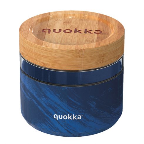 Quokka Deli Food Jar - Üveg ételtartó / ebédlődoboz 820 ml (fa gabona)