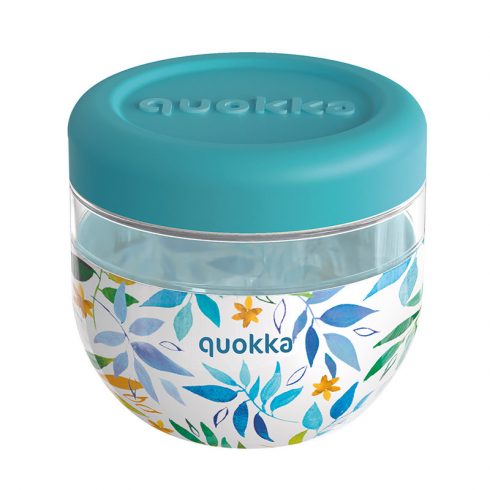 Quokka Bubble Food Jar - Műanyag ételtartó / ebédlődoboz 770 ml (akvarell levelek)