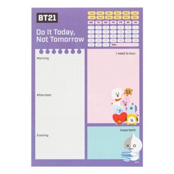 LINE FRIENDS BT21 - A5-ös napi tervező