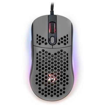   AROZZI gaming egér FAVO Ultra Light fekete-szürke/ vezetékes/ 16 000 dpi/ USB/ 7 gomb/ RGB/ fekete-szürke