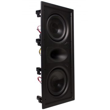   TRUAUDIO Ghost GHT-66P - Fali hangszóró LCR, teljesítmény 125 W, 2x 6,5" poly woofer, 8 ohm, fehér és fekete burkolat