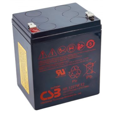 CSB Pb tartalék akkumulátor HR1227W F2, 12V, 6,5Ah