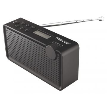   Maxxo rádió PB01/ DAB+/ FM 87,5 - 108MHz/ příkon 5V - 1A/ výkon 2W/ 3,5mm Jack/ až 8 hod.