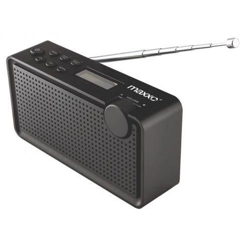 Maxxo rádió PB01/ DAB+/ FM 87,5 - 108MHz/ příkon 5V - 1A/ výkon 2W/ 3,5mm Jack/ až 8 hod.