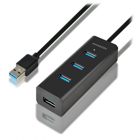 AXAGON hub USB-A / HUE-S2BL / USB 3.2 Gen1 / 4x USB-A / MicroUSB / 1,2 m