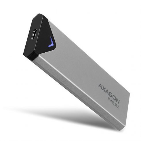 AXAGON doboz M.2 NVMe SSD / EEM2-UG2 / USB-C / USB 3.2 Gen2 / 22 cm-es USB-C - USB-C kábelhez