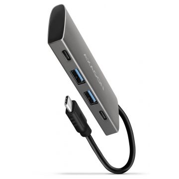   AXAGON hub USB-C SUPERSPEED / HMC-4G2 / USB 3.2 Gen2 / 2x USB-C / 2x USB-A / 10 GB/s / 0,13 m