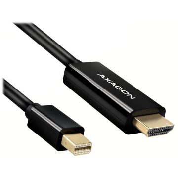   AXAGON adapter a Mini DisplayPortról HDMI 1.4 / RVDM-HI14C2 / 4k/30Hz / 1,8 m