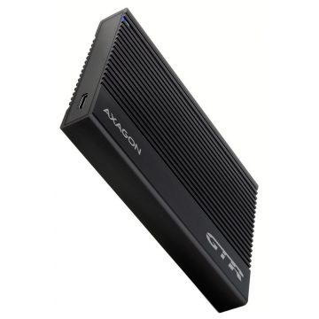   AXAGON alumínium doboz bordákkal 2,5" SATA SSD/HDD / EE25-GTR / USB-C 3.2 Gen 2 / kábel 60cm