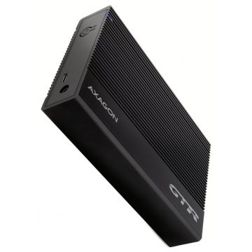   AXAGON alumínium doboz bordákkal 3,5" SATA SSD/HDD / EE35-GTR / USB-C 3.2 Gen1 / 60 cm-es kábelhez