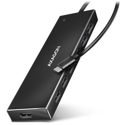 AXAGON hub USB-C / HUE-F7A / USB 3.2 Gen1 / 7x USB-A / alumínium ház / 0,3 m