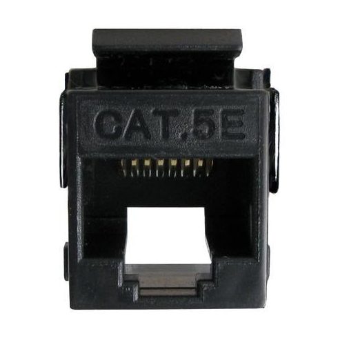 DATACOM Keystone RJ45 UTP CAT5E (DUAL) SLIM fekete