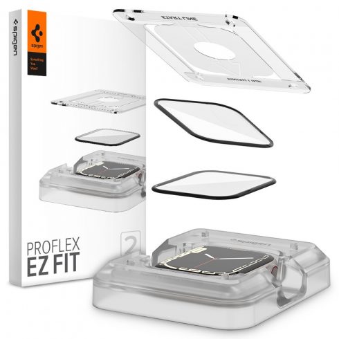 Spigen Proflex EZ FIT 2-Pack - Képernyővédő fólia Apple Watch 8 / 7 45 mm-hez (2 db)