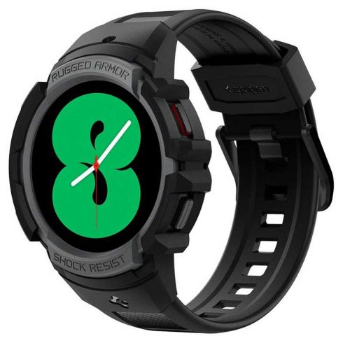 Spigen Rugged Armour Pro - Szíj + tok Samsung Galaxy Watch 4 / 5 44 mm (grafit) készülékhez