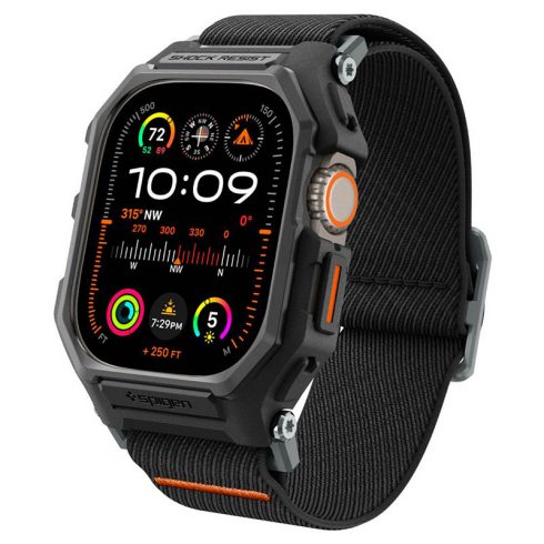 Spigen Lite Fit "Pro" – tok szíjjal Apple Watch Ultra 1/2 49 mm-es (matt fekete)