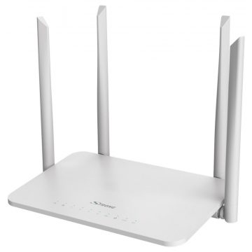   ERŐS kétsávos router 1200S/ Wi-Fi állvány. 802.11a/b/g/n/ac/ 1200 Mbit/s/ 2,4 GHz és 5 GHz/ 4x LAN/ 1x WAN/ 1x USB/ fehér